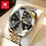 OLEVS 9931G New Exclusive Design Quartz Watch for Men (Black Dial) - Image 2