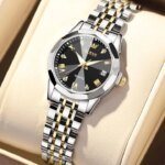 OLEVS Watch for Women Branded Stainless steel Elegant Luminous Ladies Watches 9931  Black Dail - Image 2