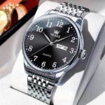 Olevs 5535S Stainless Steel Analog Watch For Men - Image 2