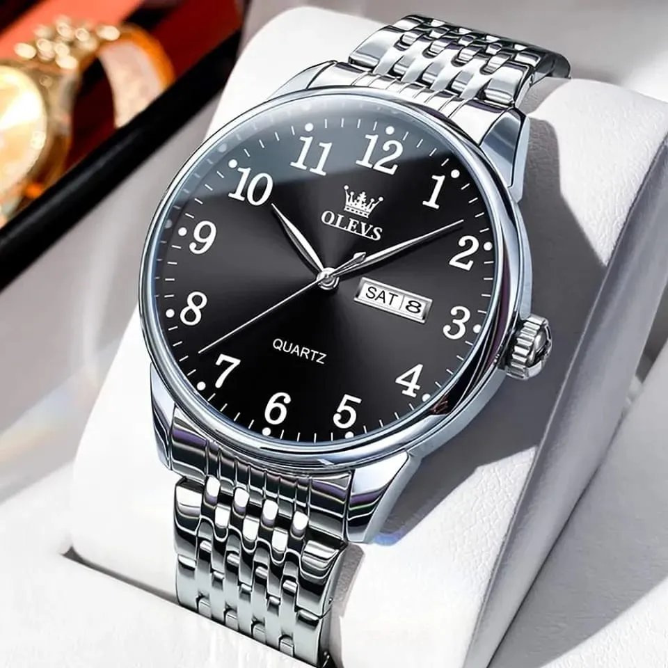 Olevs-5535S-Stainless-Steel-Analog-Watch-For-Men Olevs 5535S Stainless Steel Analog Watch For Men - Image 1