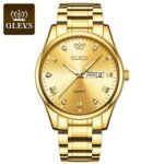 Olevs Luxury Men’s Quartz Watch (Golden )