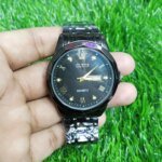 Olevs  Stainless Steel fashionable  Couple watches Full Black - Image 4