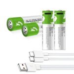 [Original] USB Type-C Fast Charging Rechargeable Battery AA  1.5V (4 piece Battery)