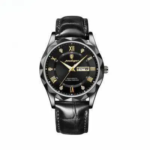 POEDAGAR 615L Men's Leather Quartz Watch