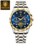 POEDAGAR 996 Luxury Man Luminous Chronograph Watch for Men Stainless Steel Men's Quartz Watches - Image 2