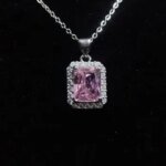 Pink Square Shape pendant
