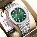 Poedagar 613 Luxury Stainless Steel Strap Watch (Green Dial)