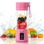 Portable Blender, Personal Mini Bottle Travel Electric Smoothie Blender Maker Fruit Juicer Cup, with 13oz Bottles