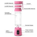Portable Blender, Personal Mini Bottle Travel Electric Smoothie Blender Maker Fruit Juicer Cup, with 13oz Bottles - Image 5