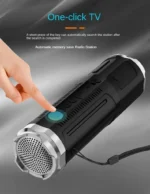 Portable Bluetooth Speaker With Zoomable Flashlight - 4 Dimming Modes FM Radio Long Lasting Life - Image 2