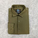 Premium China Micro Stig Shirt (Formal / Casual) (Olive) - Image 3