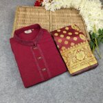 Premium Couple Set (Panjabi, Katan Saree) - Image 4