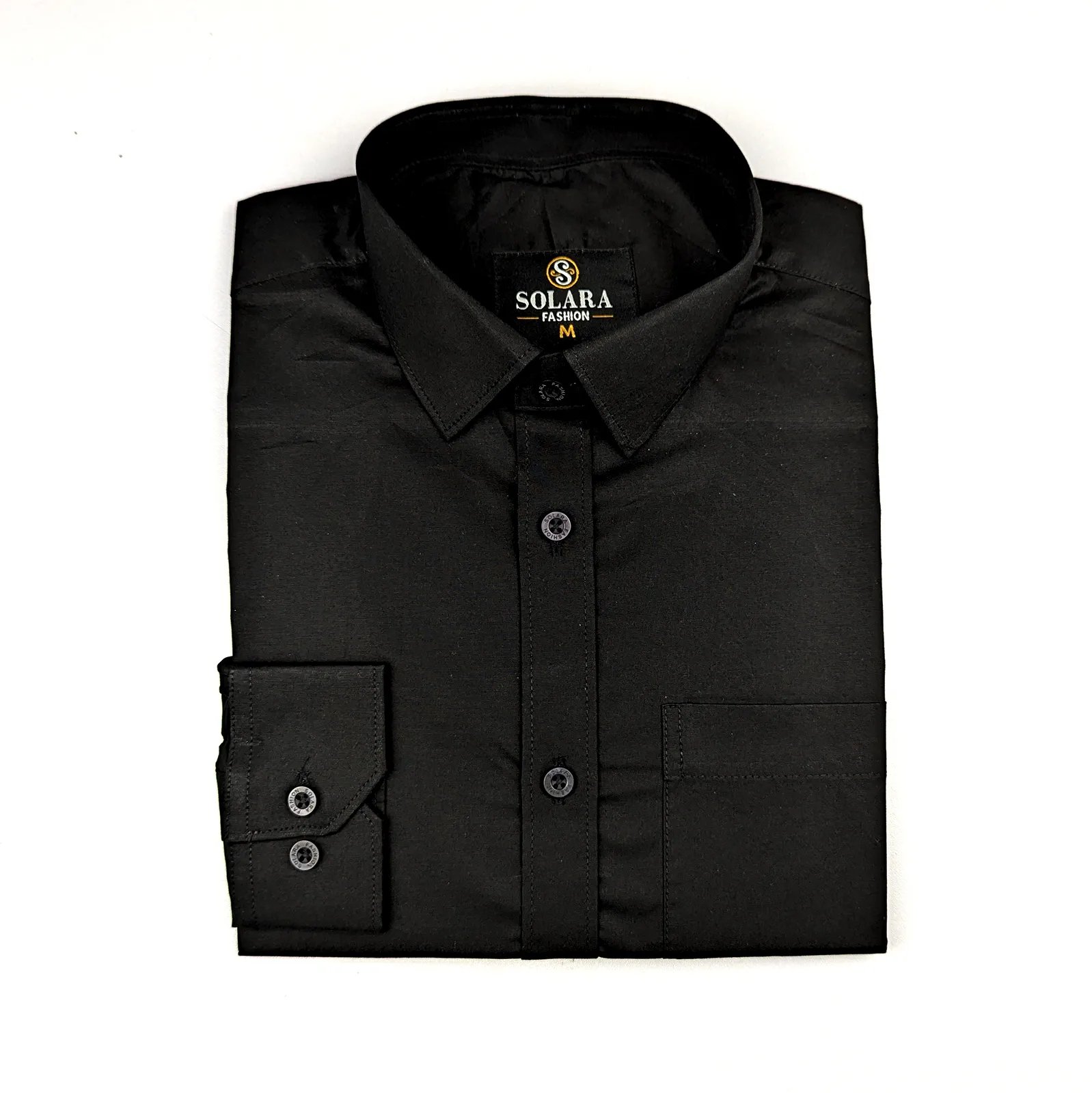 Premium-Formal-Shirt-Black Premium Formal Shirt (Black) - Image 1