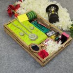 Premium Half Silk Jamdani Saree Combo Set - Lemon