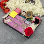 Premium Half Silk Jamdani Saree Combo Set - Light Purple - Image 6