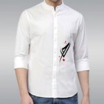 Premium Printed Ban Collar Shirt for Men