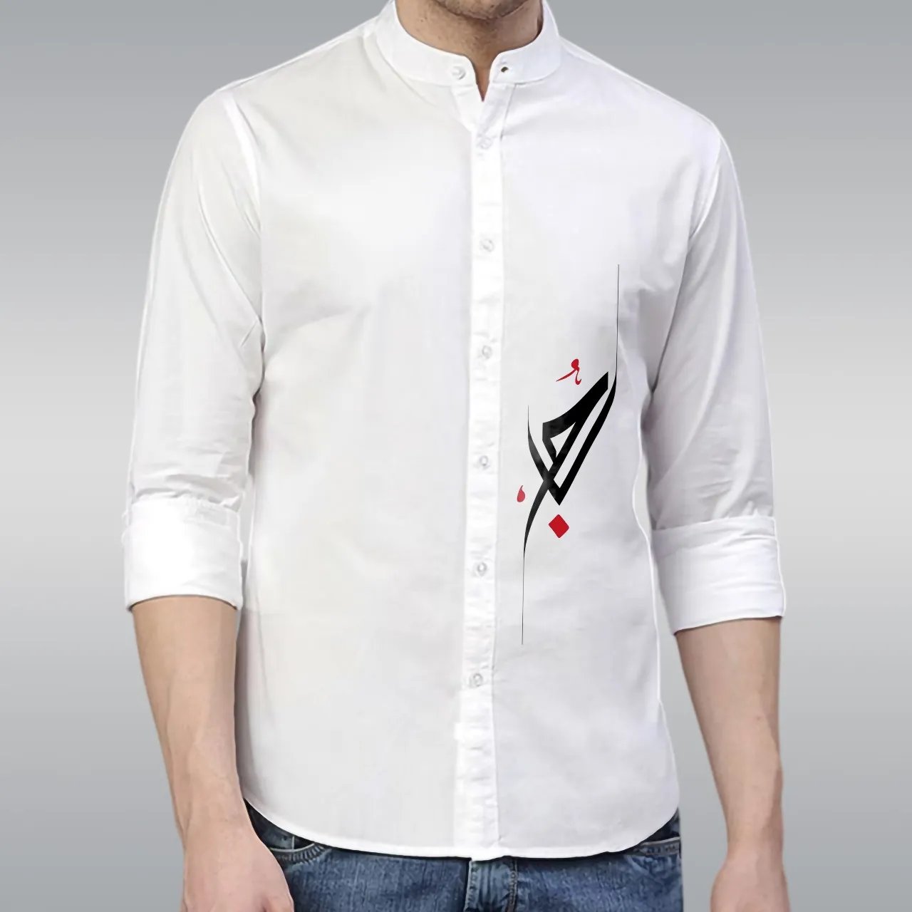 Premium-Printed-Ban-Collar-Shirt-for-Men-5 Premium Printed Ban Collar Shirt for Men - Image 1