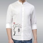 Premium Printed Ban Collar Shirt for Men