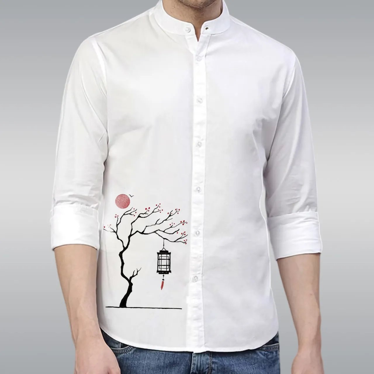 Premium-Printed-Ban-Collar-Shirt-for-Men-9 Premium Printed Ban Collar Shirt for Men - Image 1