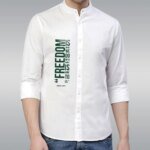 Premium Printed Ban Collar Shirt for Men - Image 2