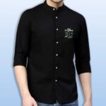 Premium Printed Ban Collar Shirt for Men - Image 2