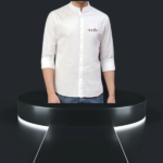 Premium Printed Ban Collar Shirt for Men - Image 3