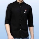 Premium Printed Ban Collar Shirt for Men - Image 2