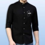 Premium Printed Ban Collar Shirt for Men - Image 2