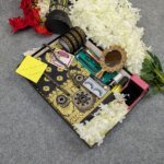 Premium Silk Katan Saree Combo Set - Black - Image 6