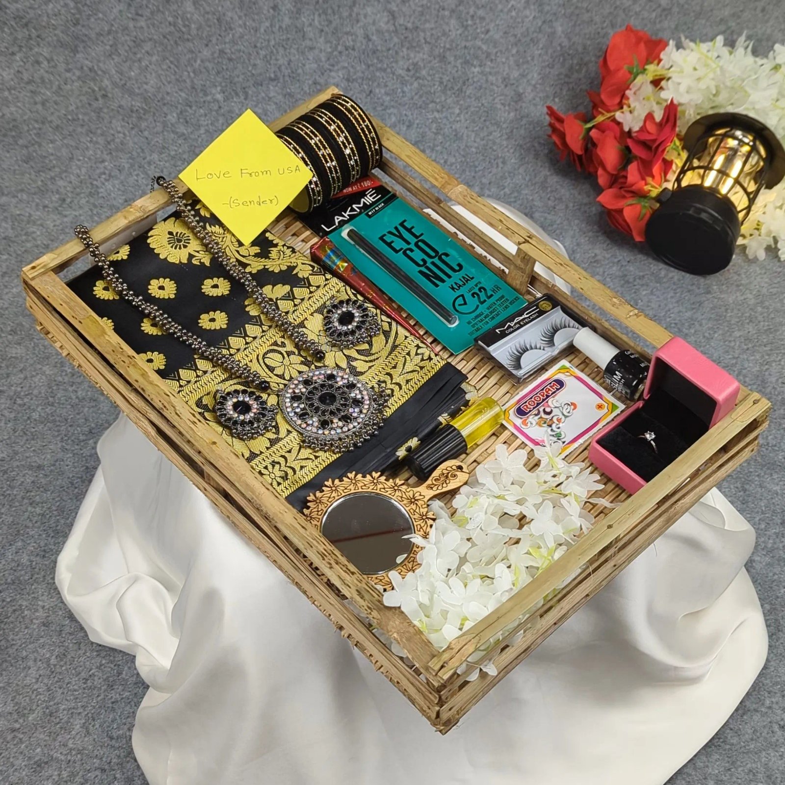 Premium-Silk-Katan-Saree-Combo-Set-Black Premium Silk Katan Saree Combo Set - Black - Image 1