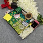 Premium Silk Katan Saree Combo Set - Green - Image 6