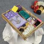 Premium Silk Katan Saree Combo Set - Lavender - Image 2