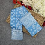 Premium Silk Katan Saree (Ocean Green, Sky Blue, Purple, Red, Green) - Image 3