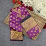 Premium Silk Katan Saree (Ocean Green, Sky Blue, Purple, Red, Green) - Image 4