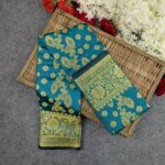 Premium Silk Katan Saree (Ocean Green, Sky Blue, Purple, Red, Green) - Image 7