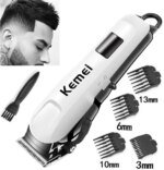 Professionals Design Perfect Shaver And Haircut Rechargeable Beard And Moustaches Hair Machine And Trimming With Cord And Without Cordless Use km809A(White) - Image 5