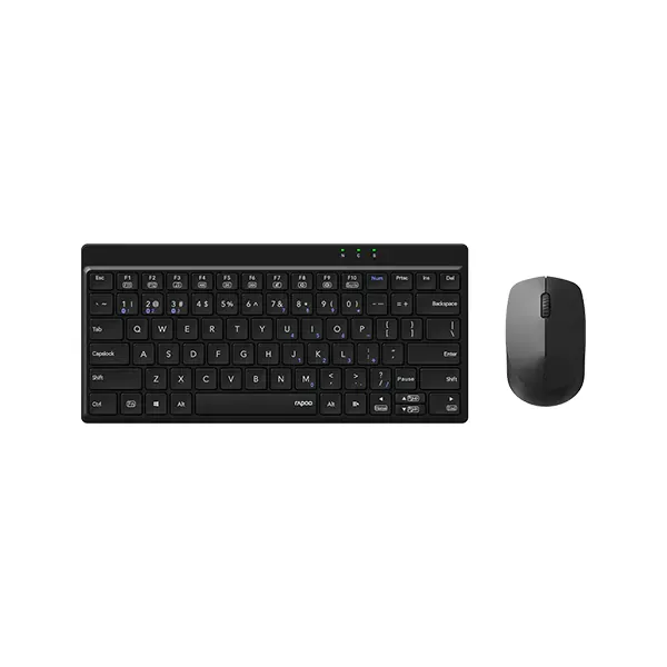 Rapoo-8000GT-Multi-Mode-Wireless-Keyboard-Mouse-Combo-–-Black Rapoo 8000GT Multi-Mode Wireless Keyboard & Mouse Combo – Black - Image 1