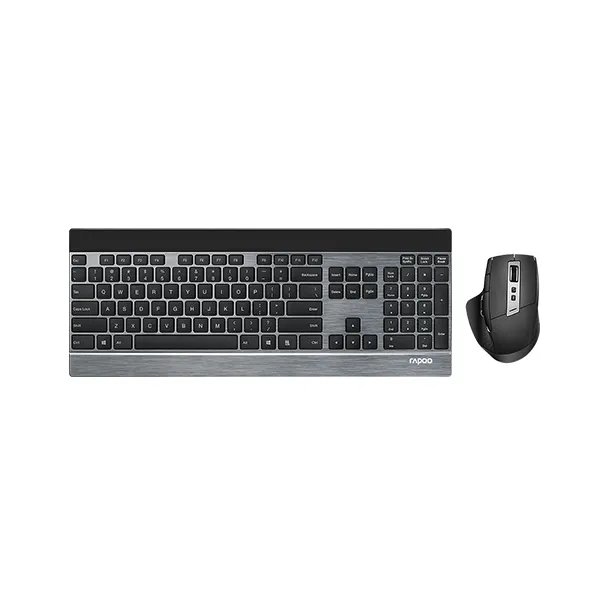 Rapoo-9900M-Multi-Mode-Wireless-Keyboard-Mouse-Combo-–-Black Rapoo 9900M Multi-Mode Wireless Keyboard & Mouse Combo – Black - Image 1