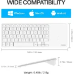 Rapoo E900T Portable Wireless Keyboard with Touchpad – White - Image 5