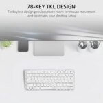 Rapoo E9050L Ultra-Slim Multi-Mode Wireless Keyboard – White - Image 5