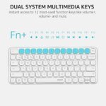 Rapoo E9050L Ultra-Slim Multi-Mode Wireless Keyboard – White - Image 7