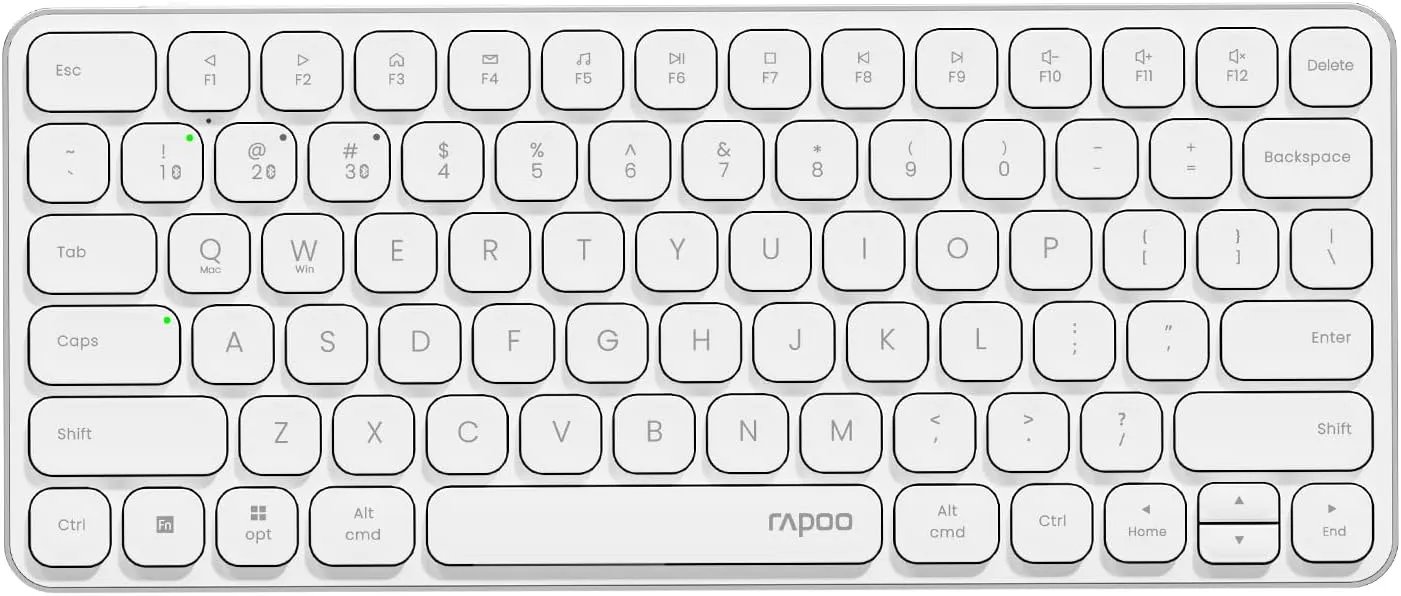 Rapoo-E9050L-Ultra-Slim-Multi-Mode-Wireless-Keyboard-–-White Rapoo E9050L Ultra-Slim Multi-Mode Wireless Keyboard – White - Image 1