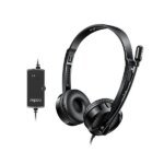 Rapoo H120 USB Stereo Headphone – Black - Image 2