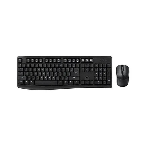 Rapoo-X1800-Pro-Wireless-Keyboard-Mouse-Combo-–-Black Rapoo X1800 Pro Wireless Keyboard & Mouse Combo – Black - Image 1
