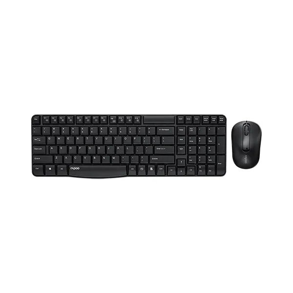 Rapoo-X1800S-Wireless-Keyboard-Mouse-Combo-–-Black Rapoo X1800S Wireless Keyboard & Mouse Combo – Black - Image 1