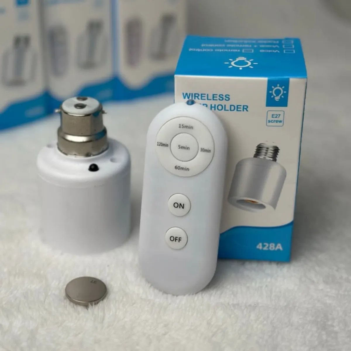 Remote-Control-E27-Lamp-Holder-with-Auto-Timer Remote Control E27 Lamp Holder with Auto Timer - Image 1