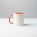 Rim Color Round Handle Coffee, Tea, Water Mug, Add Photo Text Logo Picture Image