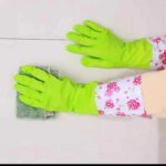 Rubber Cleaning Gloves Kitchen Dishwashing Gloves (Multi-Colors) - Image 5
