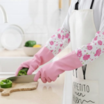 Rubber Cleaning Gloves Kitchen Dishwashing Gloves (Multi-Colors) - Image 6