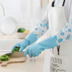 Rubber Cleaning Gloves Kitchen Dishwashing Gloves (Multi-Colors) - Image 7